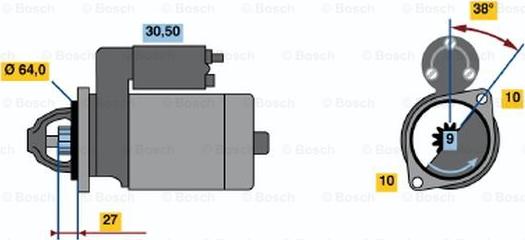 BOSCH 0 001 106 409 - Стартер avtolavka.club