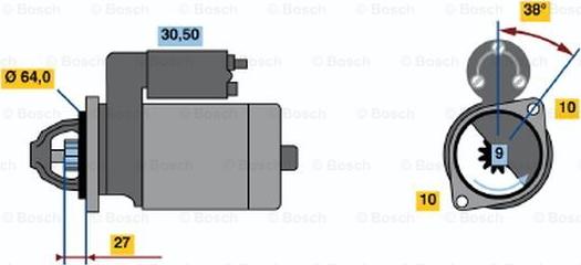 BOSCH 0 001 106 403 - Стартер avtolavka.club