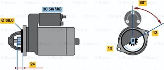 BOSCH 0 001 106 019 - Стартер avtolavka.club