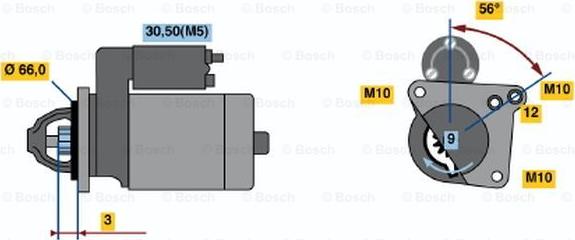 BOSCH 0 001 106 023 - Стартер avtolavka.club