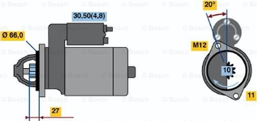 BOSCH 0 001 108 415 - Стартер avtolavka.club