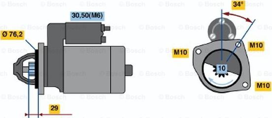 BOSCH 0 986 021 580 - Стартер avtolavka.club