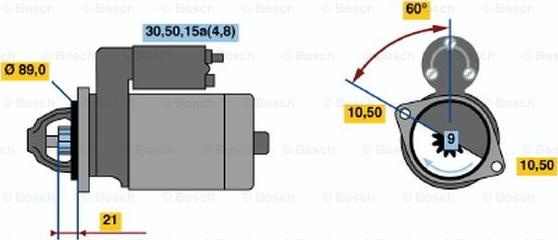 BOSCH 0 001 108 092 - Стартер avtolavka.club