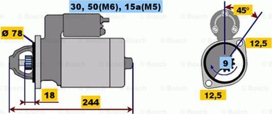 BOSCH 0 001 108 080 - Стартер avtolavka.club