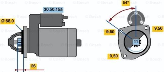 BOSCH 0 001 108 025 - Стартер avtolavka.club