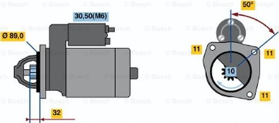 BOSCH 0 001 108 111 - Стартер avtolavka.club