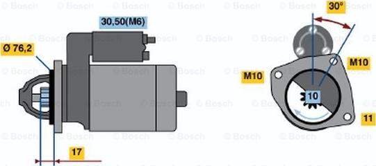 BOSCH 0 001 108 121 - Стартер avtolavka.club