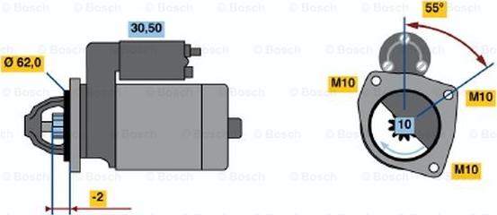 BOSCH 0 986 016 930 - Стартер avtolavka.club