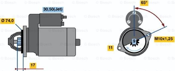 BOSCH 0 001 107 448 - Стартер avtolavka.club