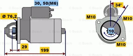 BOSCH 0 001 107 407 - Стартер avtolavka.club