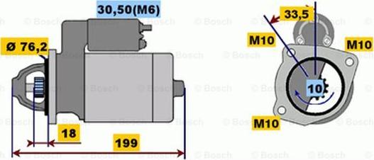 BOSCH 0 001 107 410 - Стартер avtolavka.club