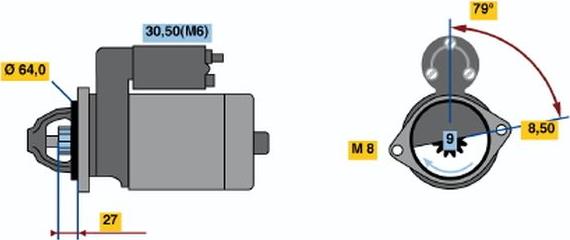 BOSCH 0 001 107 437 - Стартер avtolavka.club