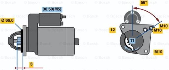 BOSCH 0 001 107 476 - Стартер avtolavka.club