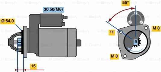 BOSCH 0 001 107 109 - Стартер avtolavka.club