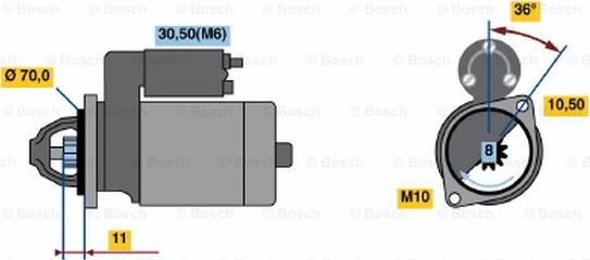 BOSCH 0 001 107 093 - Стартер avtolavka.club