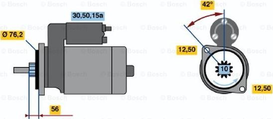 BOSCH 0 001 107 003 - Стартер avtolavka.club