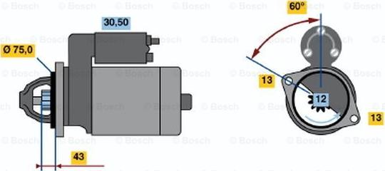 BOSCH 0 001 107 080 - Стартер avtolavka.club