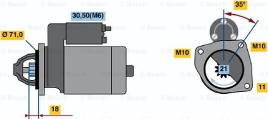 BOSCH 0 001 107 082 - Стартер avtolavka.club