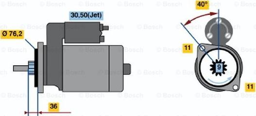 BOSCH 0 001 107 020 - Стартер avtolavka.club