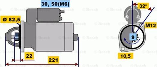 BOSCH 0 001 107 100 - Стартер avtolavka.club