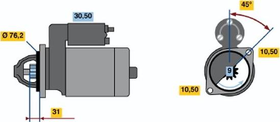 BOSCH 0001115042 - Стартер avtolavka.club