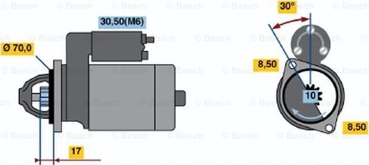 BOSCH 0 001 115 008 - Стартер avtolavka.club