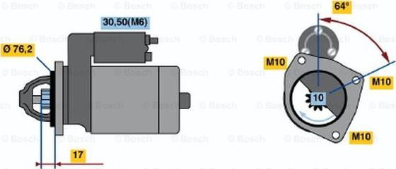 BOSCH 0 001 110 065 - Стартер avtolavka.club