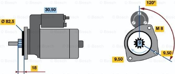 BOSCH 0 001 110 007 - Стартер avtolavka.club