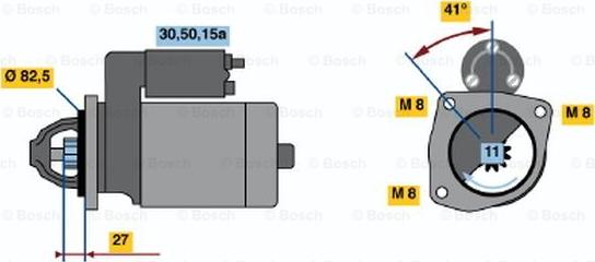 BOSCH 0 001 110 083 - Стартер avtolavka.club