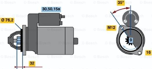 BOSCH 0 001 110 100 - Стартер avtolavka.club