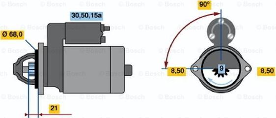 BOSCH 0 001 112 008 - Стартер avtolavka.club