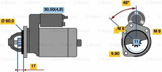 BOSCH 0 001 138 005 - Стартер avtolavka.club