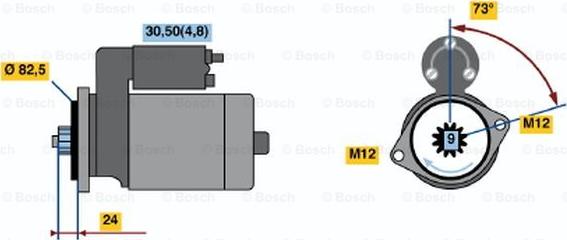 BOSCH 0 001 125 055 - Стартер avtolavka.club