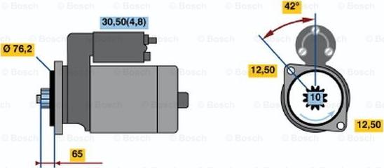 BOSCH 0 001 122 402 - Стартер avtolavka.club