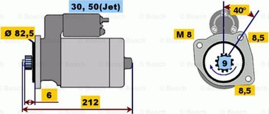 BOSCH 0 001 121 001 - Стартер avtolavka.club