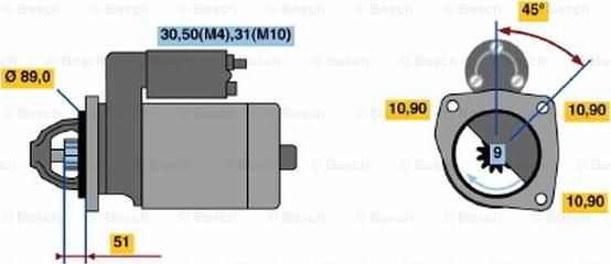 BOSCH 0 001 369 025 - Стартер avtolavka.club