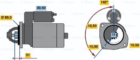 BOSCH 0 001 364 206 - Стартер avtolavka.club