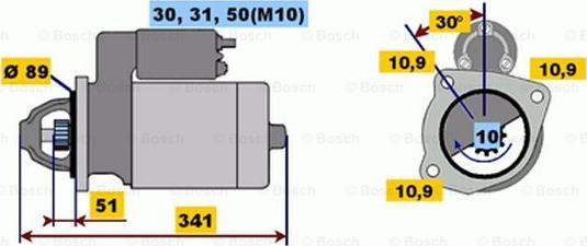 BOSCH 0 001 368 044 - Стартер avtolavka.club