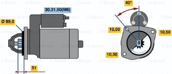 BOSCH 0 001 368 045 - Стартер avtolavka.club