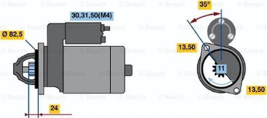 BOSCH 0 001 368 046 - Стартер avtolavka.club