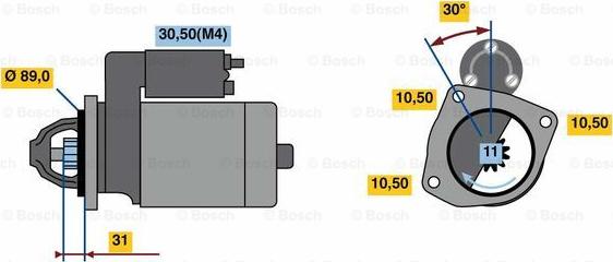 BOSCH 0 001 368 056 - Стартер avtolavka.club