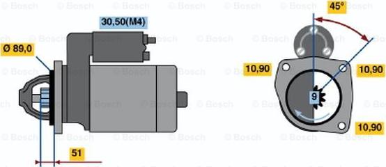 BOSCH 0 001 368 002 - Стартер avtolavka.club