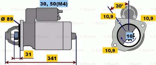 BOSCH 0 001 368 016 - Стартер avtolavka.club