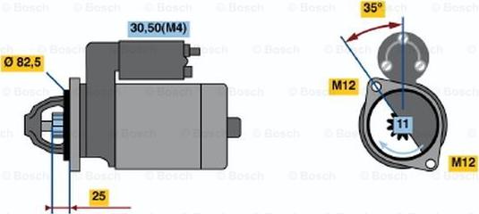 BOSCH 0 001 368 086 - Стартер avtolavka.club