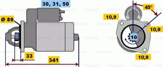 BOSCH 0 001 368 026 - Стартер avtolavka.club