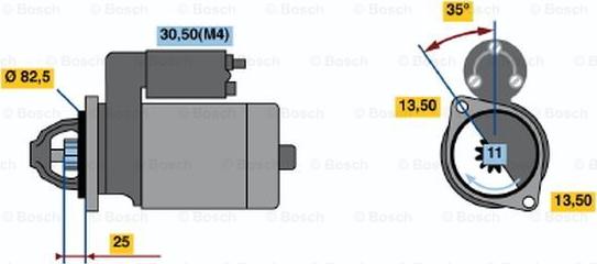 BOSCH 0 001 368 071 - Стартер avtolavka.club