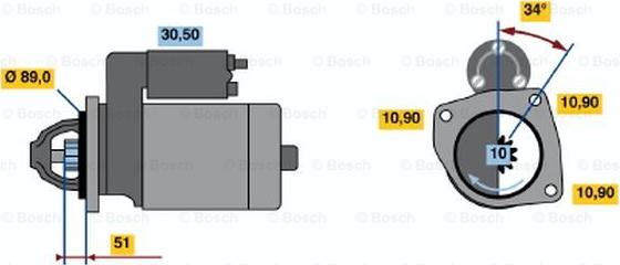 BOSCH 0 001 368 073 - Стартер avtolavka.club