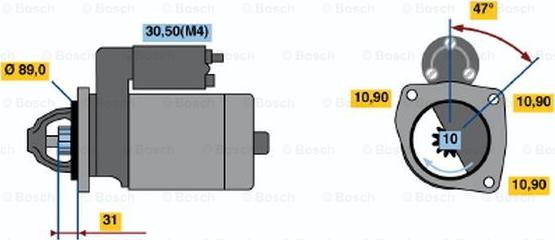 BOSCH 0 001 368 311 - Стартер avtolavka.club