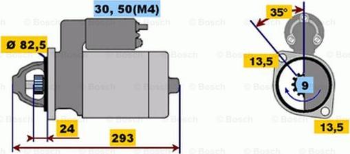 BOSCH 0 001 363 124 - Стартер avtolavka.club