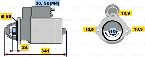 BOSCH 0 001 367 051 - Стартер avtolavka.club